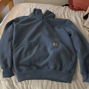 Carhartt Slate Blue Pullover Hoodie with Kangaroo Pocket